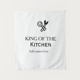 Tenture Roi de la cuisine chef cuisine ajouter nom couronn
