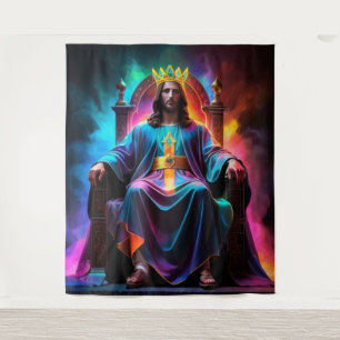 Tenture Roi des rois sur son trône