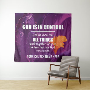 Tenture Romains 8:28 TOUTES CHOSES TRAVAILLENT ENSEMBLE Ég