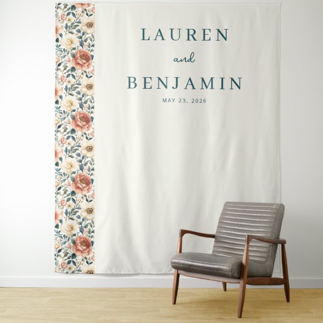 Tenture Romantic Cream Floral (En situation)