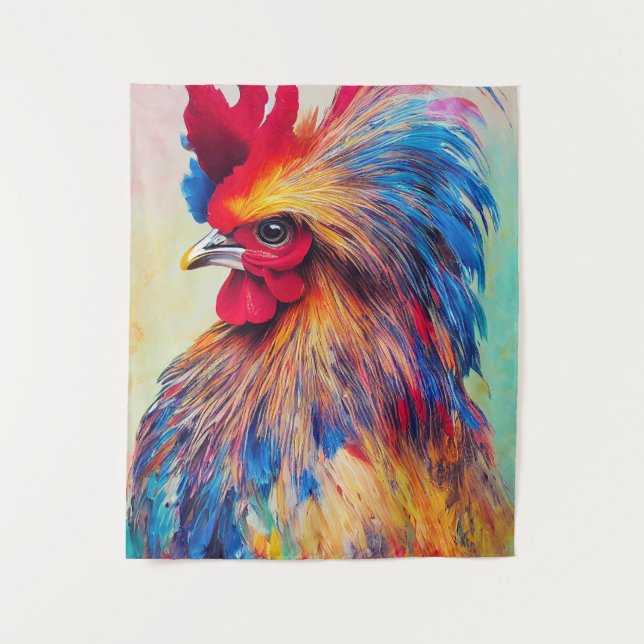 Tenture Rooster Chicken Animal Discovery Aventure Nature (Devant)