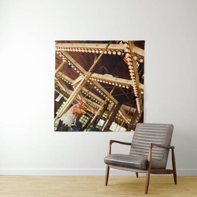 Tenture Rooster du carrousel rétro (En situation)