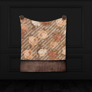 Tenture Rose aux épices en cuivre vintage   Fond rustique 
