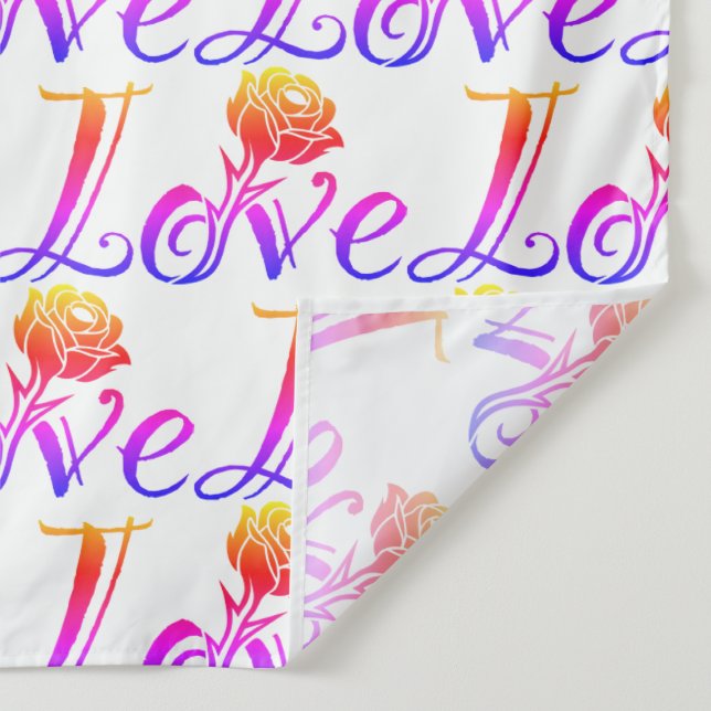 Tenture Rose d'amour (Détail)