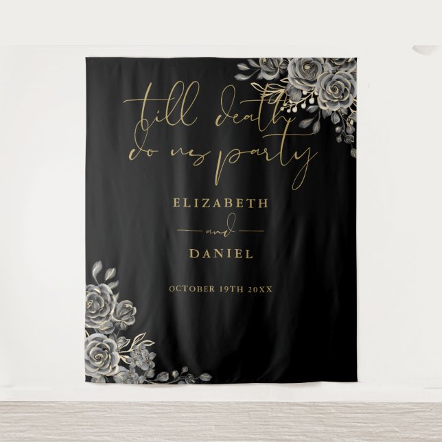 Tenture Rose Floral Party gothique Mariage photo Prop (Devant)