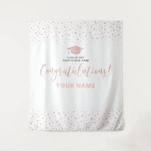Tenture Rose Gold Confettis Tapis de Félicitations pour