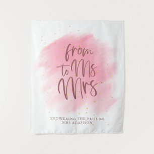 Tenture Rose Gold Stars Mme à Mme Fête des mariées Context