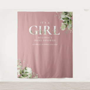 Tenture Rose Pâle C'est Une Fille Décoration De Baby Showe