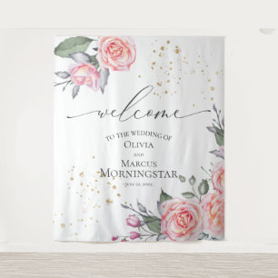 Tenture Rose Poussiéreuse Accessoire de Mariage Floral Ros