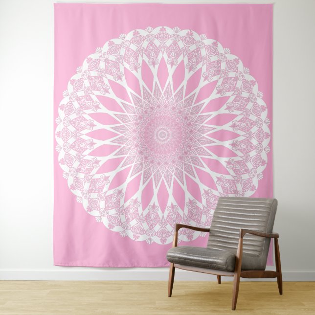 Tenture Rose Tristyns Mandala (En situation)