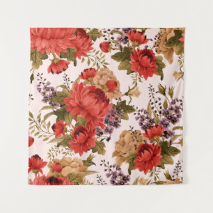 Tenture Roses à motifs floraux sans couture avec chrysanth