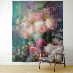 Tenture Roses Aquarelles Vintage Peintes Dans Toutes Les C