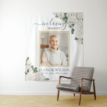 Roses Blanches Fleurales En Mémoire Affectueuse Ph