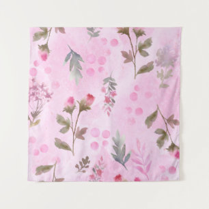 Tenture Rosettes, pois : floraison estivale.