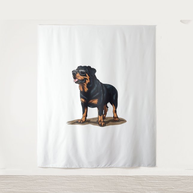 Tenture Rottweiler L'Explorateur (Devant)
