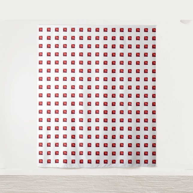 Tenture Rouge Abstrait (Devant)