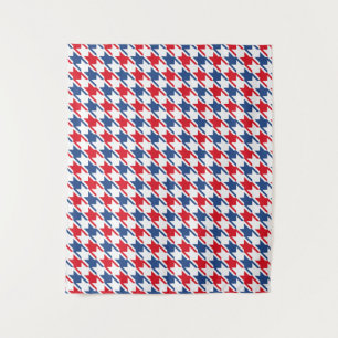 Tenture Rouge blanc et bleu Motif de base répétitive