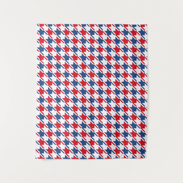 Tenture Rouge blanc et bleu Motif de base répétitive (Devant)