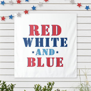 Tenture Rouge Blanc et Bleu Patriotique Gras