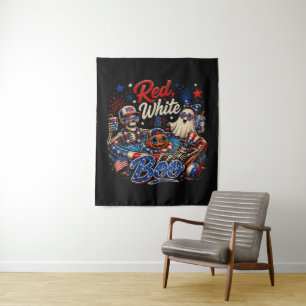 Tenture Rouge Blanc Et Boo Patriotique 4 Juillet