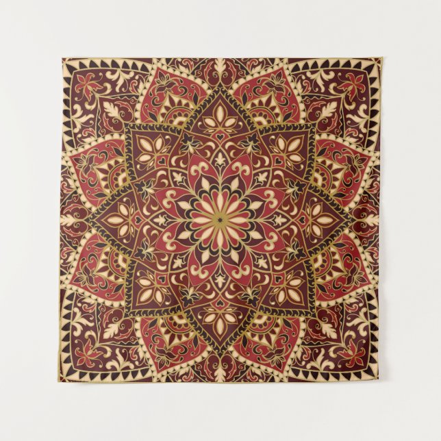 Tenture Rouge oriental : Tapis Vintage (Devant)