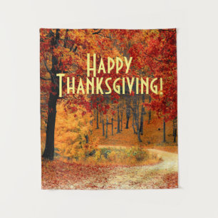 Tenture Route d'automne