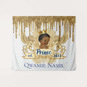 Tenture Royal African Prince Gold Parties scintillant Déri