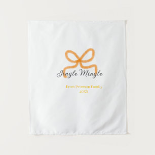 Tenture ruban orange jingle Mingle rétro boho nomdate fami