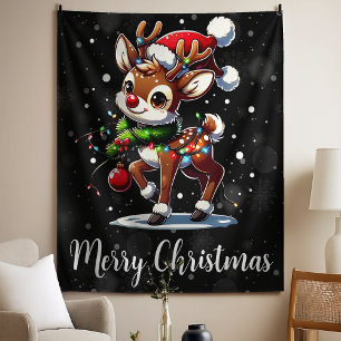 Tenture Rudolph Le Nez Rouge Noël