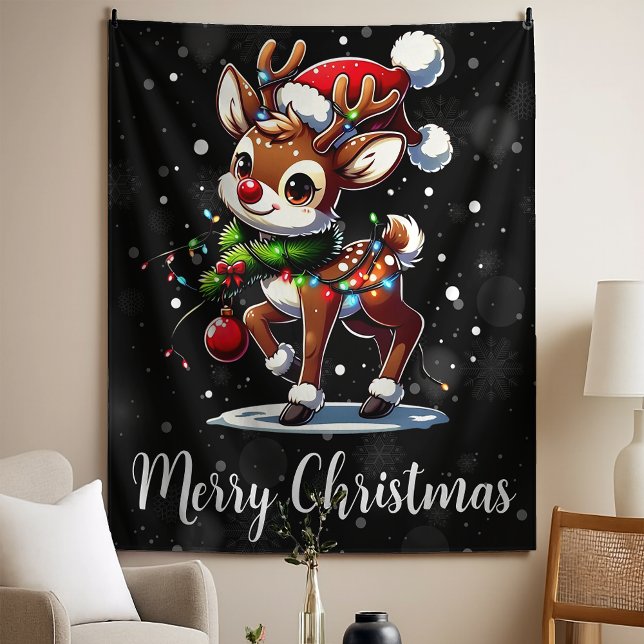 Tenture Rudolph Le Nez Rouge Noël (Créateur téléchargé)