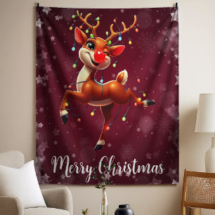 Tenture Rudolph Le Nez Rouge Noël