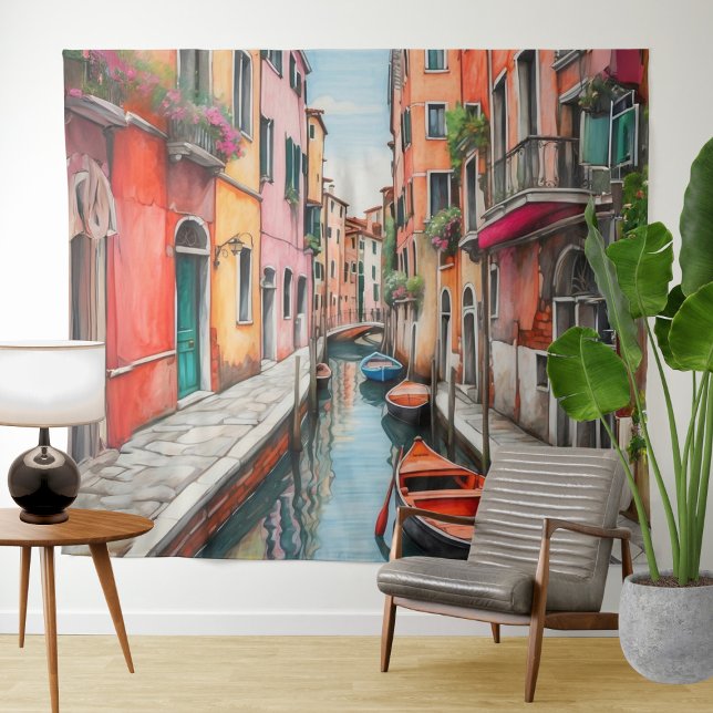 Tenture Rue aquarelle à Venise (Créateur téléchargé)