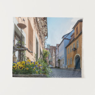 Tenture Rue colorée à Rothenburg ob der Tauber