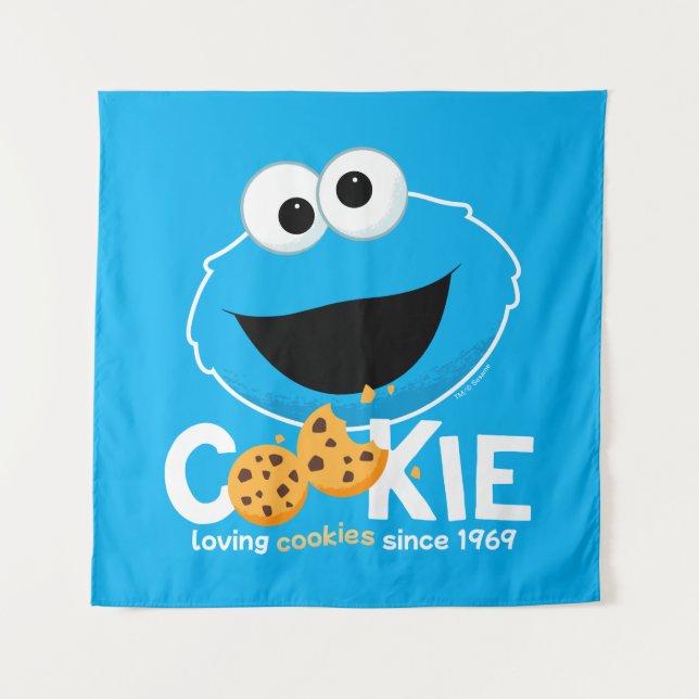 Tenture Rue Sésame | Cookie Monster Lookies (Devant)