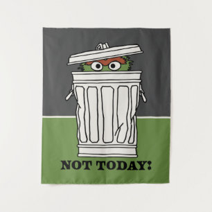 Tenture Rue Sésame   Oscar le Grouch Pas aujourd'hui!