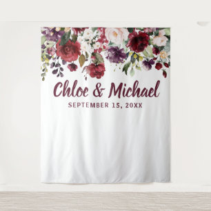 Tenture Russe Bourgogne Rouge Photo Booth Mariage Contexte