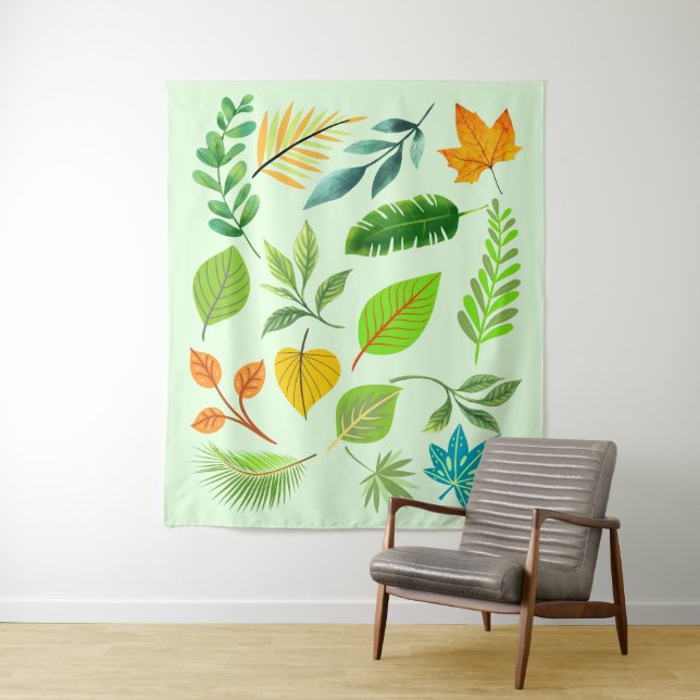 Tenture Rustic Falling Feuilles - FarmHouse Jardin botaniq (En situation)