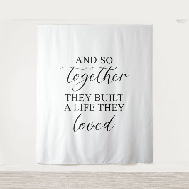 Tenture Rustic Wedding | Romantic Wedding Quote Banner (Devant)