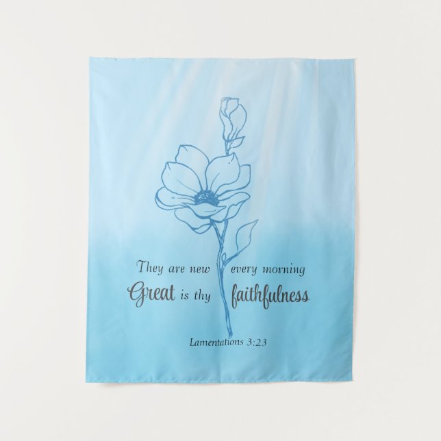 Tenture Sa miséricorde est nouvelle chaque matin vers la B (Devant)