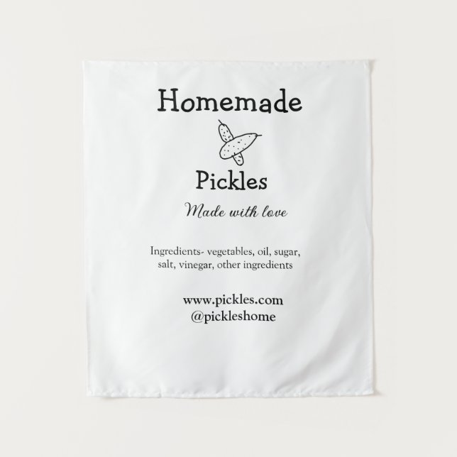 Tenture Sachets maison faits avec amour ajouter texte site (Devant)