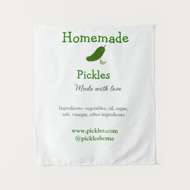 Tenture Sachets maison faits avec amour ajouter texte site (Devant)