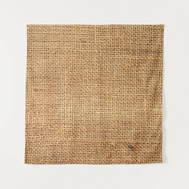 Tenture Sacoche Burlap Brown : Arrière - plan de tissu tex (Devant)