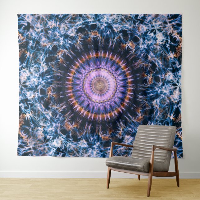 Tenture Sagittaire A Mandala d'Art Spatial Abstrait Lumine (En situation (horizontale))