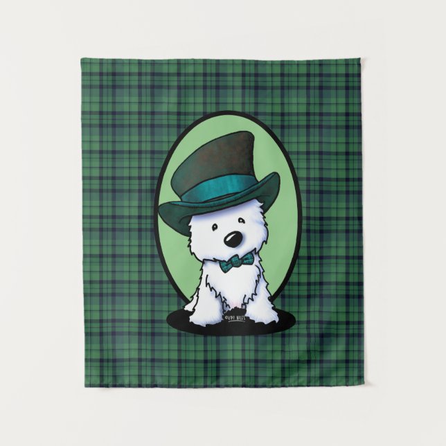 Tenture Saint Patrick Westie KiniArt (Devant)