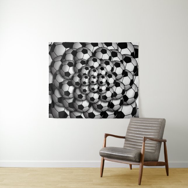 Tenture Saison de soccer Tapestry (En situation (horizontale))