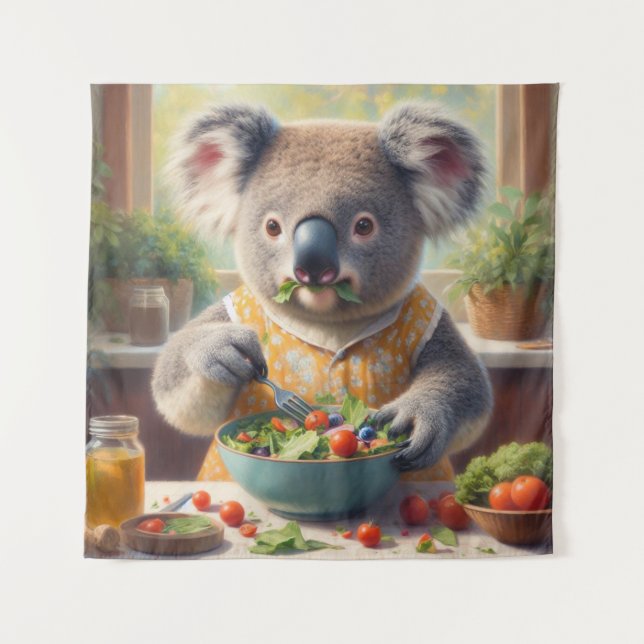 Tenture Salade De Manger Koala (Devant)