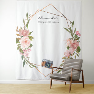 Tenture Salle de photographe de mariage Rose Gold et Rose