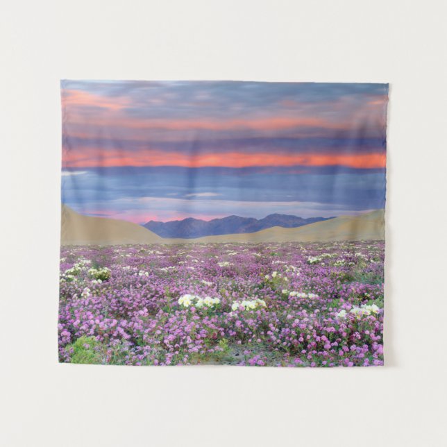 Tenture Sand Verbena & fleurs sauvages de Dune Primrose au (Devant (Horizontal))