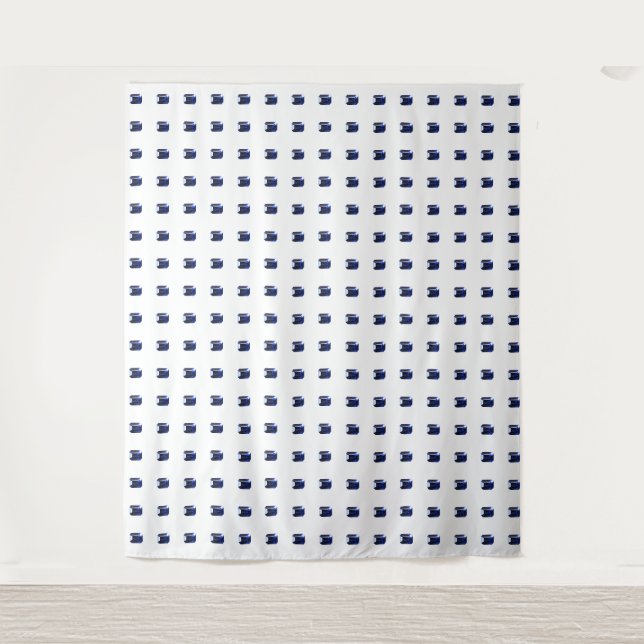 Tenture Saphir Bleu Rectangulaire (Devant)
