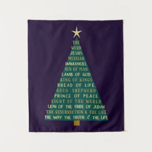 Tenture Sapin de Noël des Noms de Jésus